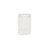 Glass Craft Ripple Dinner Taper Candle Holder Clear (4x6cmH)