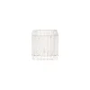 Glass Craft Ripple Tealight Holder Cube Clear (5x5cmH)