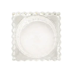 Glass Craft Ripple Tealight Holder Cube Clear (5x5cmH)