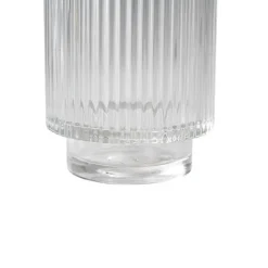 Glass Craft Ripple Vase Candle Holder Clear (8.7x12.8cmH)