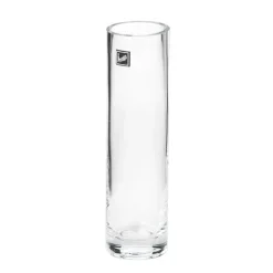 Glass Cylinder Bud Vase Clear (6Dx22cmH)