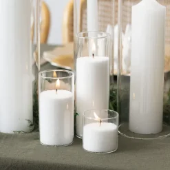 Glass Cylinder Event Candle Holder Clear (5cmDx15cmH)