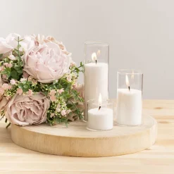 Glass Cylinder Event Candle Holder Clear (5Dx15cmH)