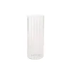 Glass Cylinder Floral Event Vase Ribbed Clear (10Dx20cmH)
