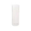 Glass Cylinder Floral Event Vase Ribbed Clear (10Dx25cmH)