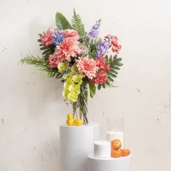 Glass Cylinder Floral Event Vase Clear (12Dx25cmH)