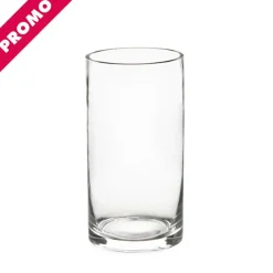Glass Cylinder Vase Clear (12Dx15cmH) Promo