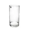 Glass Cylinder Vase Clear (14Dx32cmH)