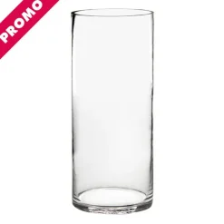 Glass Cylinder Vase Clear (15Dx30cmH) Promo