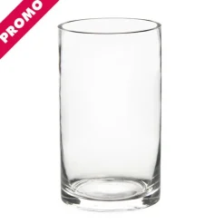 Glass Cylinder Vase Clear (15Dx25cmH) Promo
