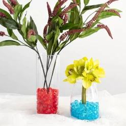 Glass Cylinder Vase Clear (10Dx26cmH)