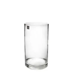 Glass Cylinder Vase Clear (12Dx25cmH)