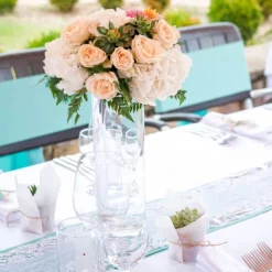 Glass Cylinder Vase Tall Clear (10Dx60cmH)