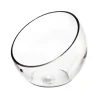 Glass Diagonal Cut Round Vase Clear (TD:24x BD:13x21cmH)
