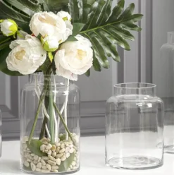 Glass Dimi Squat Dome Vase Large Clear (13TDx18BDx30cmH)