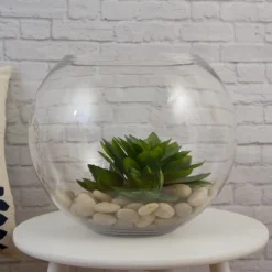 Glass Fish Bowl 28cm Clear (18TDx26Dx26cmH)