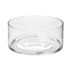 Glass Float Bowl Cylinder Clear (20Dx9cmH)