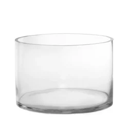 Glass Float Bowl Cylinder Large Clear (24Dx16cmH)