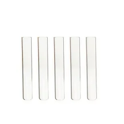 Glass Flower Test Tube 5 Pack Clear (18mmx13cmH)