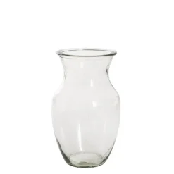 Glass Ginger Flared Vase Solid Clear (12Dx20cmH)