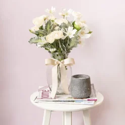 Glass Ginger Flared Vase Solid Clear (12Dx20cmH)