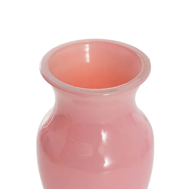 Glass Ginger Flared Vase Solid Pink (12Dx20cmH)
