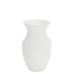 Glass Ginger Flared Vase Solid White (12Dx20cmH)