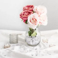 Glass Ginger Flared Vase Clear (13Dx20.5cmH)