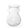 Glass Ginger Lily Vase With Handle Clear (11.5X15X20cmH)