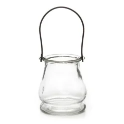 Glass Hanging Candle Holder Mini Hurricane Clear (8x9.5cmH)
