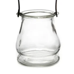 Glass Hanging Candle Holder Mini Hurricane Clear (8x9.5cmH)
