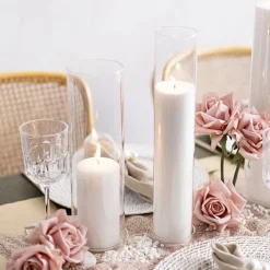 Glass Hurricane Event Candle Sleeve Clear (8.5cmDx30cmH)