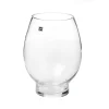 Glass Hurricane Vase Lotus Clear (16x30cmH)