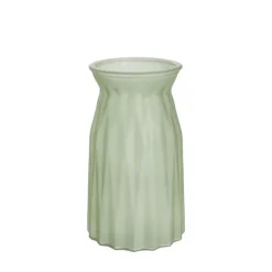 Glass Lynne Bottle Vase Frosted Sage (11x11.5x20cmH)