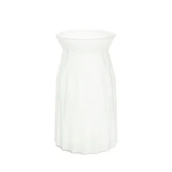 Glass Lynne Bottle Vase Frosted White (11x11.5x20cmH)