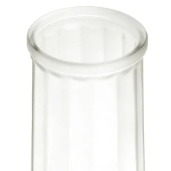 Glass Lynne Conical Vase Matte White (9.3x11x24.5cmH)