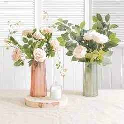 Glass Lynne Conical Vase Matte Sage (9.3x11x24.5cmH)