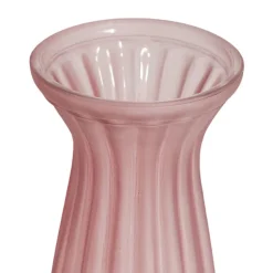Glass Lynne Posy Vase Matte Pink (10x11x22cmH)