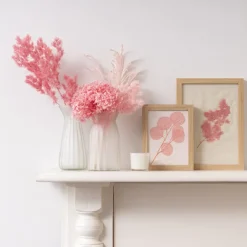 Glass Lynne Posy Vase Matte Frosted White (10x11x22cmH)