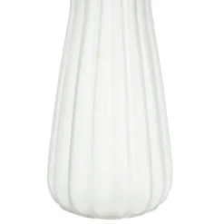 Glass Lynne Posy Vase Matte Frosted White (10x11x22cmH)