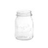 Glass Mason Jar Fresh Cuts Posy Vase Clear (9.5Dx15cmH)
