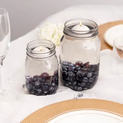 Glass Mason Jar Medium Clear (8.5x13.5cmH)