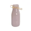 Glass Milk Bottle Solid Glossy Nude (6cmDx15.5cmH)