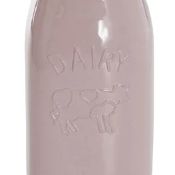 Glass Milk Bottle Solid Glossy Nude (6cmDx15.5cmH)