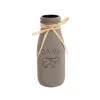 Glass Milk Bottle Village Collection Grey (6cmDx15.5cmH)