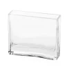 Glass Rectangle Vase Clear (6x18x18cmH)