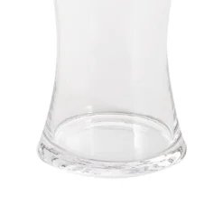 Glass Rosette Vase Concaved Sided Clear (12Dx20cmH)