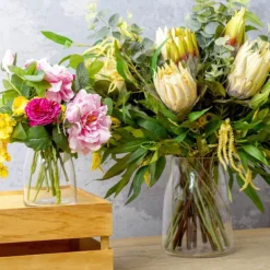 Glass Stella Physique Posy Vase Clear (19.5Dx26cmH)