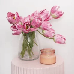 Glass Stella Physique Posy Vase Clear (10TDx12BDx18cmH)