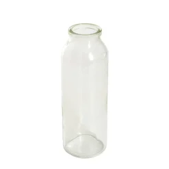 Glass Tall Milk Bottle Sage (5.5x16cmH)